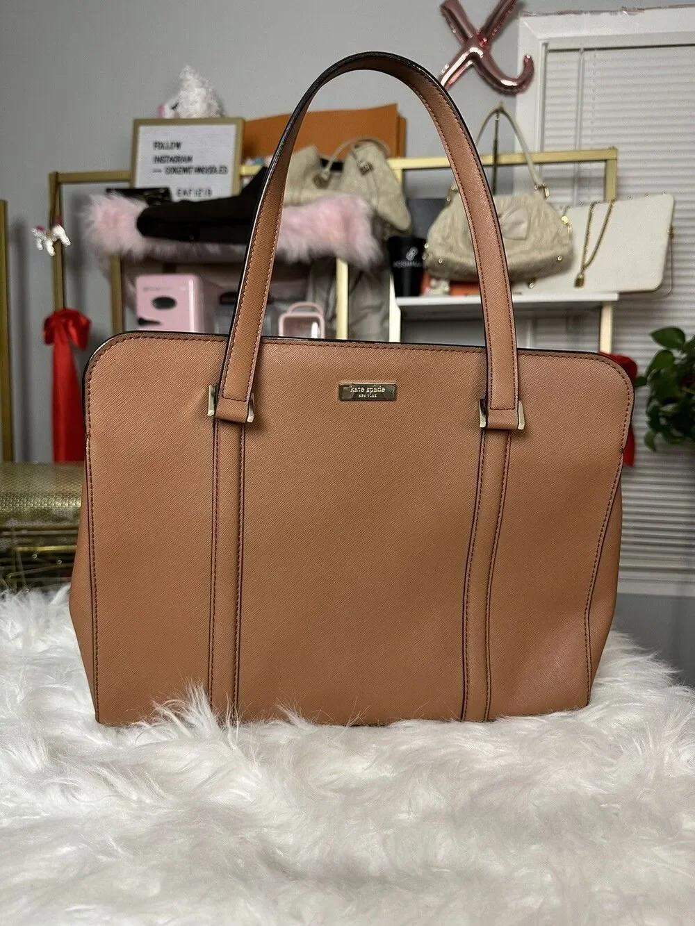 KATE SPADE NEWBURY LANE MILES TOASTED ALMOND Large Tote